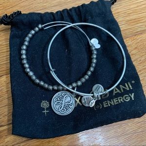 Alex and Ani Path of Life and Silver Beaded bracelets